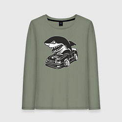 Лонгслив хлопковый женский Акула на Тойоте, цвет: авокадо