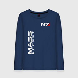 Лонгслив хлопковый женский MASS EFFECT N7, цвет: тёмно-синий