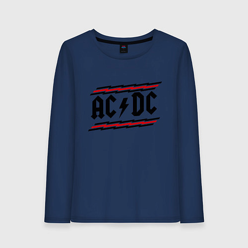 Женский лонгслив AC/DC Voltage / Тёмно-синий – фото 1