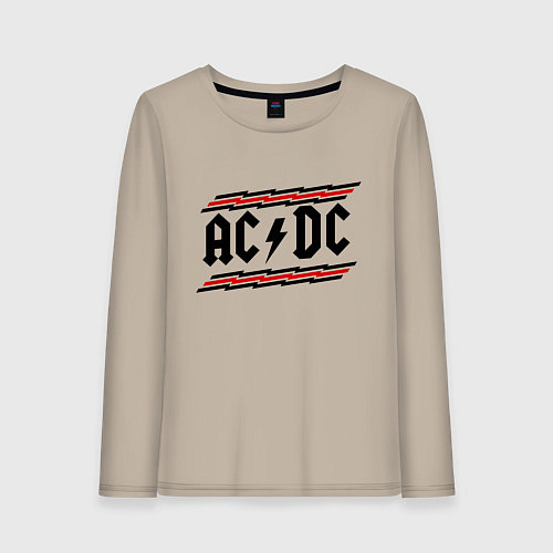 Женский лонгслив AC/DC Voltage / Миндальный – фото 1