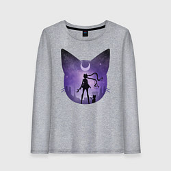 Лонгслив хлопковый женский Pretty Soldier Sailor Moon, цвет: меланж