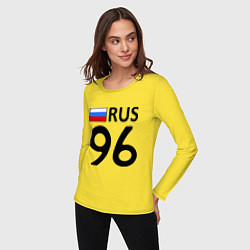 Лонгслив хлопковый женский RUS 96, цвет: желтый — фото 2