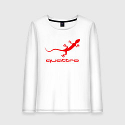 Лонгслив хлопковый женский AUDI, цвет: белый