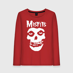 Лонгслив хлопковый женский Misfits, цвет: красный