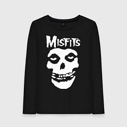 Лонгслив хлопковый женский Misfits, цвет: черный