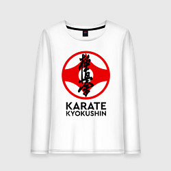 Лонгслив хлопковый женский Karate Kyokushin, цвет: белый