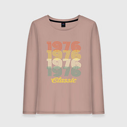 Лонгслив хлопковый женский 1976 Classic, цвет: пыльно-розовый