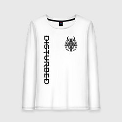 Лонгслив хлопковый женский DISTURBED, цвет: белый
