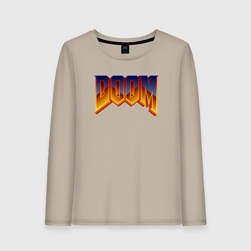 Женский лонгслив DOOM / Миндальный – фото 1