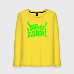 Лонгслив хлопковый женский BILLIE EILISH: Street Art, цвет: желтый