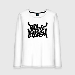 Лонгслив хлопковый женский BILLIE EILISH: Street Art, цвет: белый