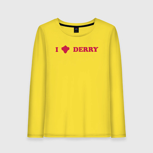 Женский лонгслив I love Derry / Желтый – фото 1