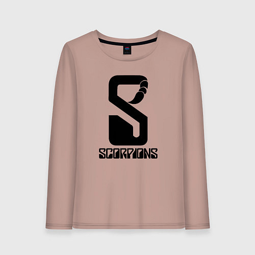Женский лонгслив Scorpions logo / Пыльно-розовый – фото 1