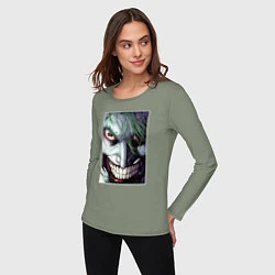 Лонгслив хлопковый женский Joker, цвет: авокадо — фото 2
