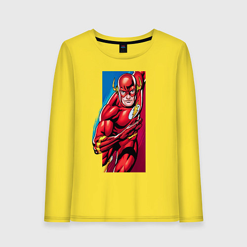 Женский лонгслив Flash, Justice League / Желтый – фото 1