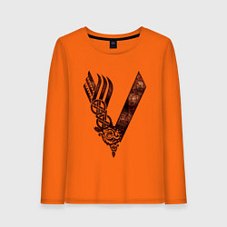 Лонгслив хлопковый женский Vikings, цвет: оранжевый