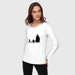 Лонгслив хлопковый женский Totoro Beatles, цвет: белый — фото 2