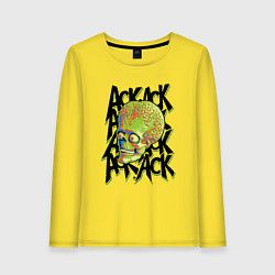 Лонгслив хлопковый женский Mars Attack, цвет: желтый