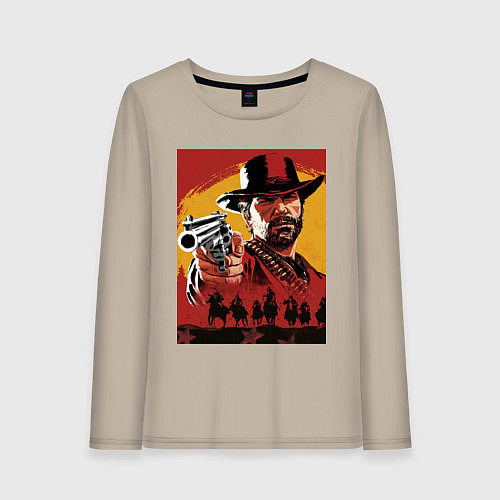 Женский лонгслив Red dead redemption 2 / Миндальный – фото 1