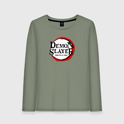 Лонгслив хлопковый женский KIMETSU NO YAIBA, цвет: авокадо