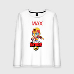 Лонгслив хлопковый женский BRAWL STARS MAX, цвет: белый