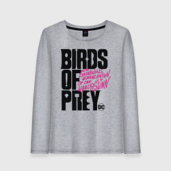 Лонгслив хлопковый женский Birds of Prey logo, цвет: меланж