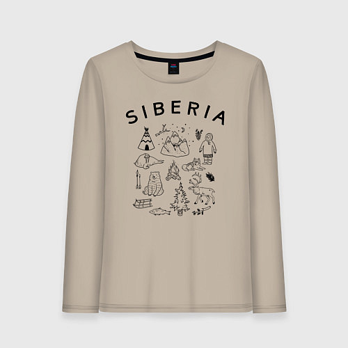 Женский лонгслив Siberia / Миндальный – фото 1