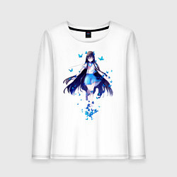 Лонгслив хлопковый женский Пархай как бабочка, цвет: белый