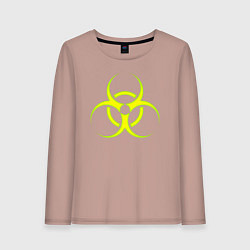 Лонгслив хлопковый женский BIOHAZARD, цвет: пыльно-розовый
