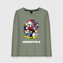 Лонгслив хлопковый женский UNDERTALE, цвет: авокадо