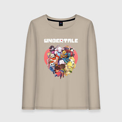 Лонгслив хлопковый женский UNDERTALE, цвет: миндальный
