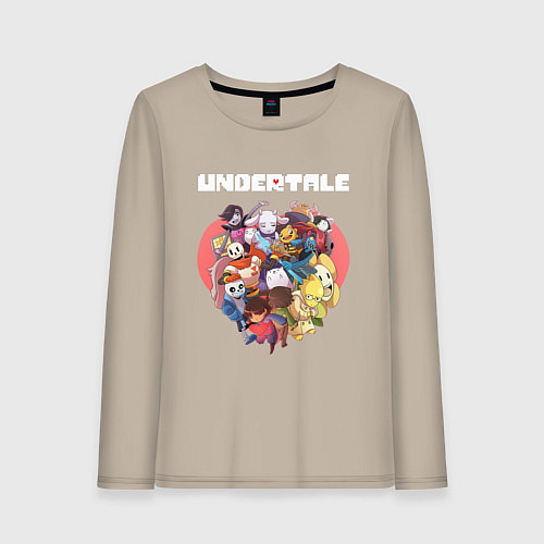 Женский лонгслив UNDERTALE / Миндальный – фото 1