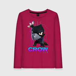 Лонгслив хлопковый женский Brawl Stars CROW, цвет: маджента