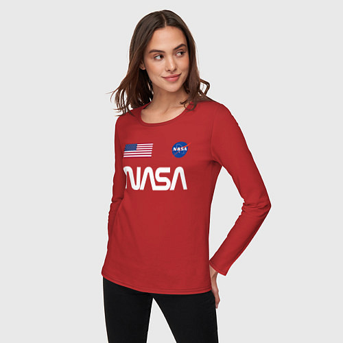 Женский лонгслив NASA / Красный – фото 3