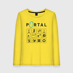 Лонгслив хлопковый женский PORTAL, цвет: желтый