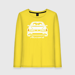 Лонгслив хлопковый женский Honda Accord CF, 6 поколение, цвет: желтый