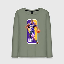 Лонгслив хлопковый женский NBA Kobe Bryant, цвет: авокадо