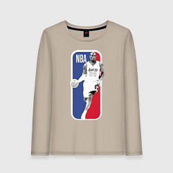 Лонгслив хлопковый женский NBA Kobe Bryant, цвет: миндальный