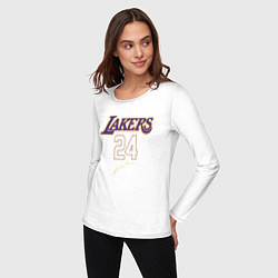 Лонгслив хлопковый женский LA LAKERS, цвет: белый — фото 2