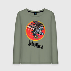 Лонгслив хлопковый женский JUDAS PRIEST, цвет: авокадо