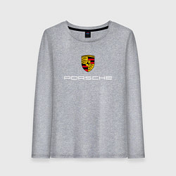 Лонгслив хлопковый женский PORSCHE, цвет: меланж