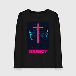 Лонгслив хлопковый женский STARBOY, цвет: черный