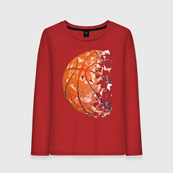 Лонгслив хлопковый женский BasketBall Style, цвет: красный