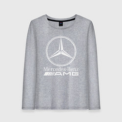 Лонгслив хлопковый женский MERCEDES-BENZ AMG, цвет: меланж