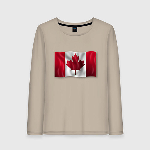 Женский лонгслив Канада / Миндальный – фото 1