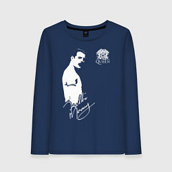Лонгслив хлопковый женский Queen, цвет: тёмно-синий