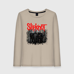 Лонгслив хлопковый женский SLIPKNOT, цвет: миндальный