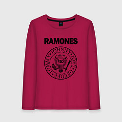 Лонгслив хлопковый женский RAMONES, цвет: маджента