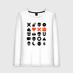 Лонгслив хлопковый женский LOVE DEATH ROBOTS LDR, цвет: белый