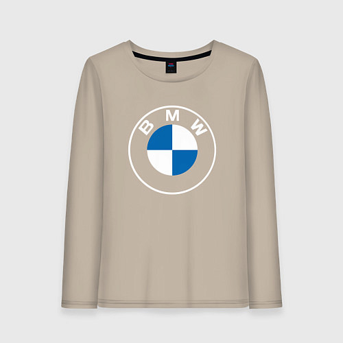 Женский лонгслив BMW LOGO 2020 / Миндальный – фото 1